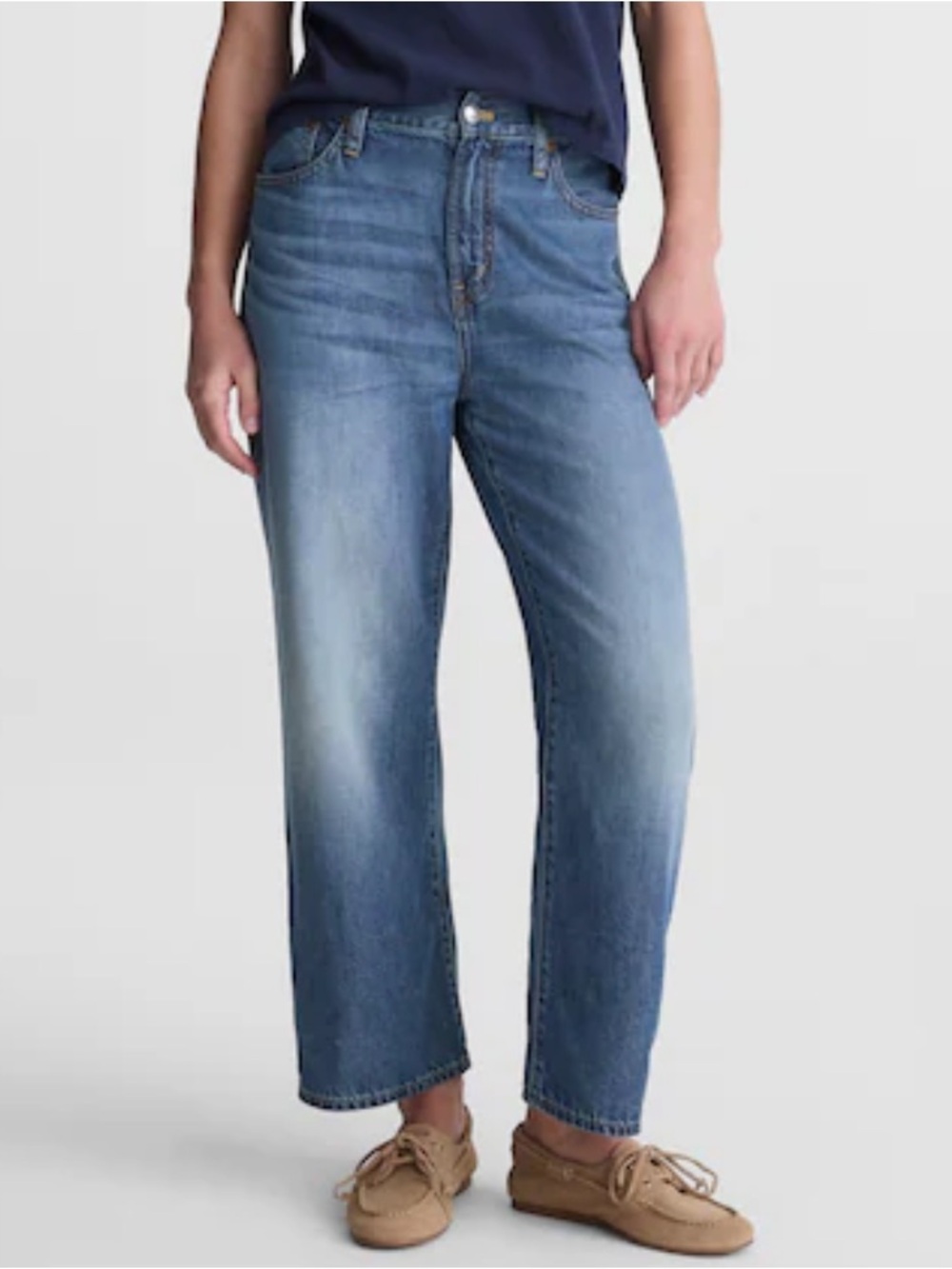 MADEWELL The Perfect Vintage Crop Jean Medium Wash Denim Sz 30